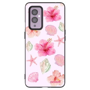 Picasee Μαύρη θήκη σιλικόνης για OnePlus 9 - Blush Lagoon