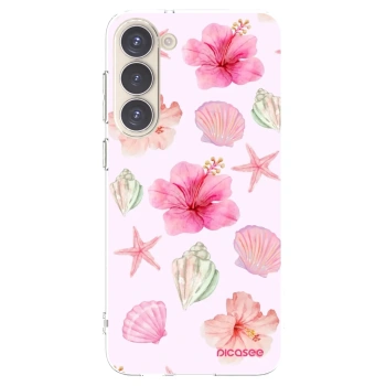 Picasee διαφανής θήκη σιλικόνης Samsung Galaxy S23+ 5G - Blush Lagoon