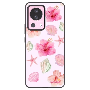 Picasee Μαύρη θήκη σιλικόνης για Xiaomi 13 Lite - Blush Lagoon
