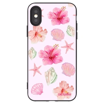 Picasee Μαύρη θήκη σιλικόνης για Apple iPhone X/XS - Blush Lagoon
