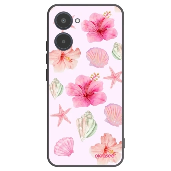 Picasee Μαύρη θήκη σιλικόνης για Realme 10 4G - Blush Lagoon