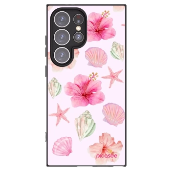 Picasee Μαύρη θήκη σιλικόνης για Samsung Galaxy S24 Ultra S928B 5G - Blush Lagoon