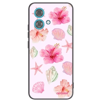 Picasee Μαύρη θήκη σιλικόνης για Motorola Edge 40 Neo - Blush Lagoon