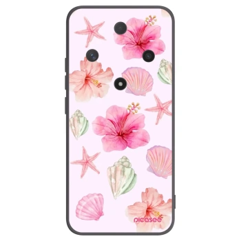 Picasee Μαύρη θήκη σιλικόνης για Honor Magic6 Lite 5G - Blush Lagoon