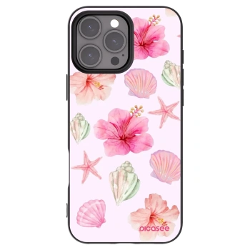 Picasee Μαύρη θήκη σιλικόνης για Apple iPhone 16 Pro Max - Blush Lagoon