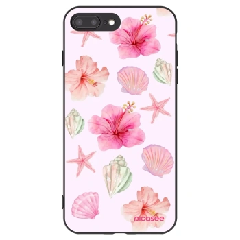 Picasee Μαύρη θήκη σιλικόνης για Apple iPhone 7 Plus - Blush Lagoon