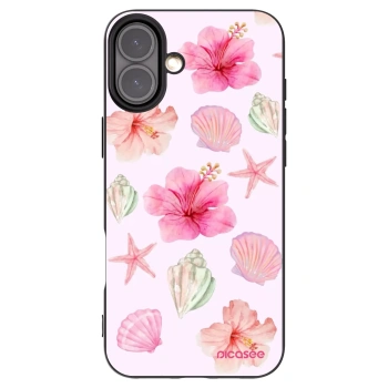 Picasee Μαύρη θήκη σιλικόνης για Apple iPhone 16 Plus - Blush Lagoon
