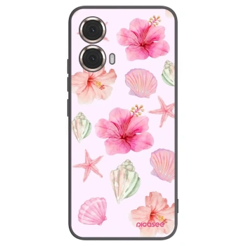 Picasee Μαύρη θήκη σιλικόνης για Motorola Moto G85 - Blush Lagoon
