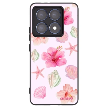 Picasee Μαύρη θήκη σιλικόνης για Xiaomi 14T Pro - Blush Lagoon