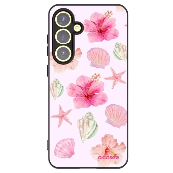 Picasee Μαύρη θήκη σιλικόνης για Samsung Galaxy S24 FE S721B - Blush Lagoon