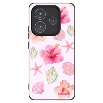 Picasee Μαύρη θήκη σιλικόνης για Xiaomi Redmi Note 14 5G - Blush Lagoon
