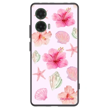 Picasee Μαύρη θήκη σιλικόνης για Motorola Moto G35 5G - Blush Lagoon