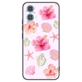 Picasee Μαύρη θήκη σιλικόνης για Motorola Moto G34 5G - Blush Lagoon