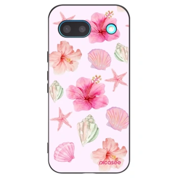 Picasee Μαύρη θήκη σιλικόνης για Google Pixel 8a - Blush Lagoon
