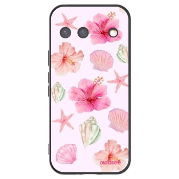 Picasee Μαύρη θήκη σιλικόνης για Google Pixel 9 - Blush Lagoon