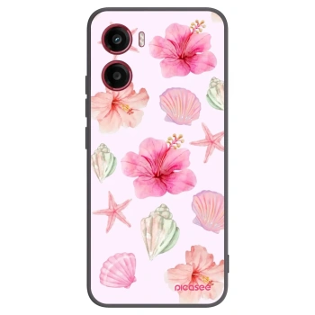 Picasee Μαύρη θήκη σιλικόνης για Motorola Moto G05 - Blush Lagoon