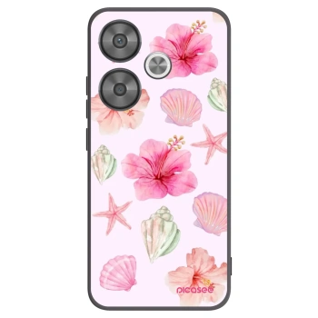 Picasee Μαύρη θήκη σιλικόνης για Xiaomi Poco F6 - Blush Lagoon