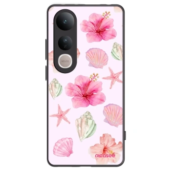 Picasee Μαύρη θήκη σιλικόνης για Vivo V50 Lite 5G - Blush Lagoon