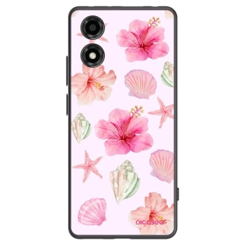 Picasee Μαύρη θήκη σιλικόνης για Motorola Moto E14 - Blush Lagoon