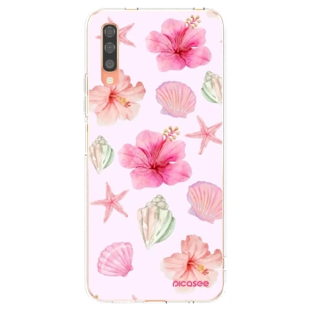 Picasee διαφανής θήκη σιλικόνης Samsung Galaxy A70 A705F - Blush Lagoon