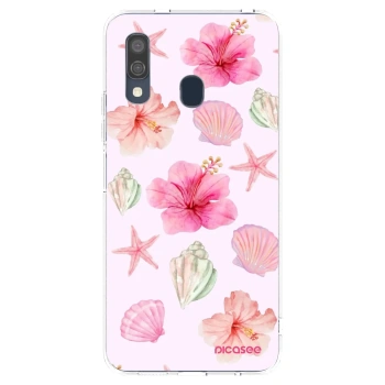 Picasee διαφανής θήκη σιλικόνης Samsung Galaxy A40 A405F - Blush Lagoon
