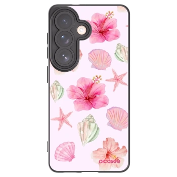 Picasee Μαύρη θήκη σιλικόνης για Samsung Galaxy S26 - Blush Lagoon