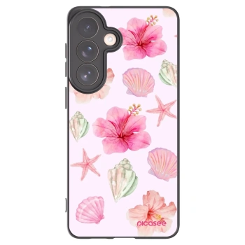 Picasee Μαύρη θήκη σιλικόνης για Samsung Galaxy S26+ - Blush Lagoon