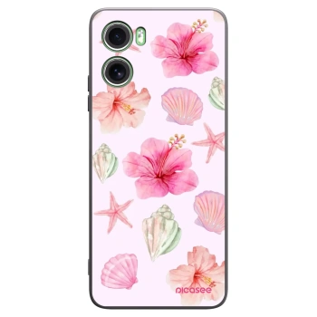 Picasee Μαύρη θήκη σιλικόνης για Motorola Moto G06 - Blush Lagoon