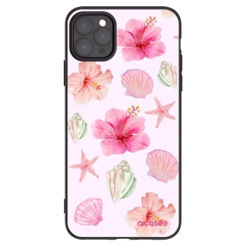 Picasee Μαύρη θήκη σιλικόνης για Apple iPhone 11 Pro Max - Blush Lagoon