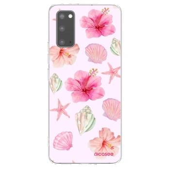 Picasee διαφανής θήκη σιλικόνης Samsung Galaxy S20 G980F - Blush Lagoon