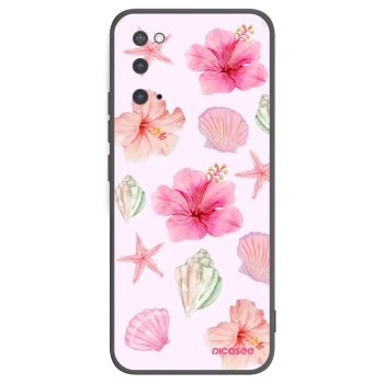 Picasee Μαύρη θήκη σιλικόνης για Samsung Galaxy S20 G980F - Blush Lagoon