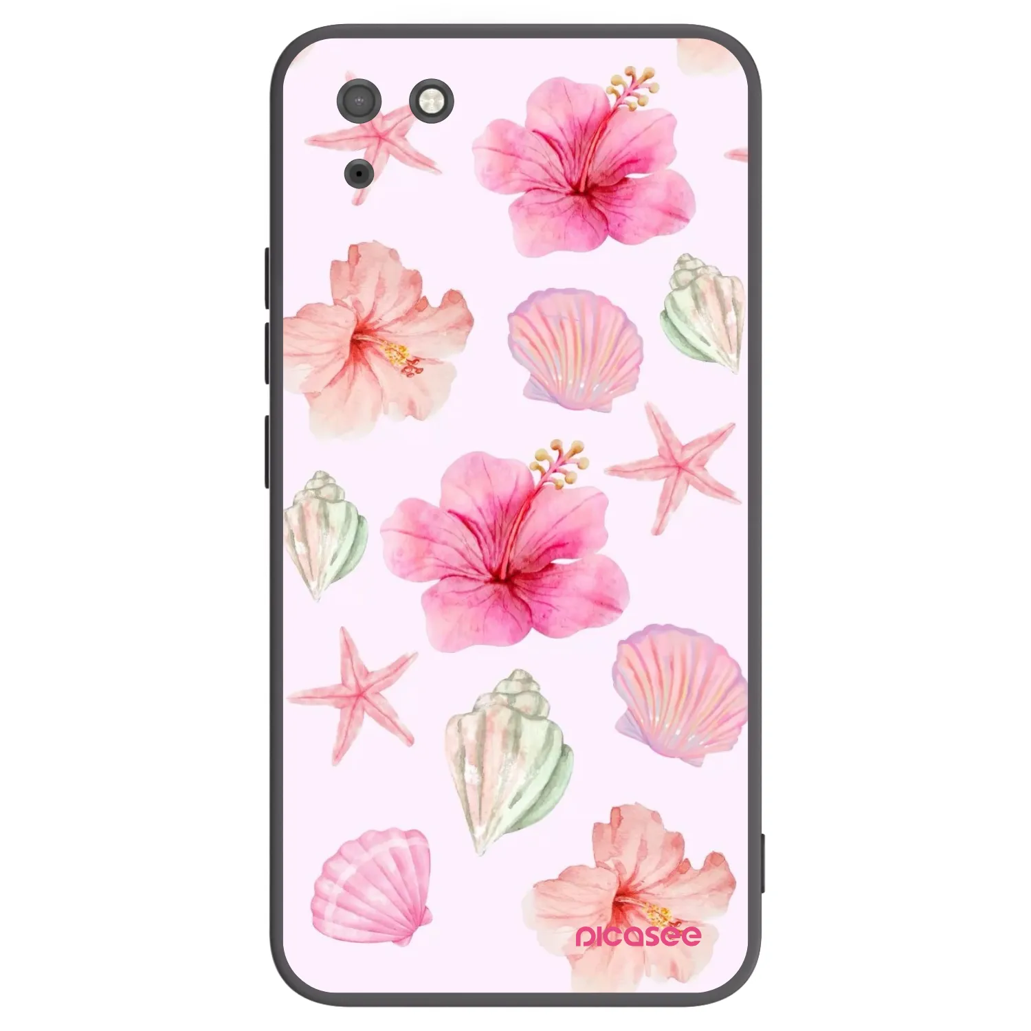 Picasee Μαύρη θήκη σιλικόνης για Huawei Y5P - Blush Lagoon