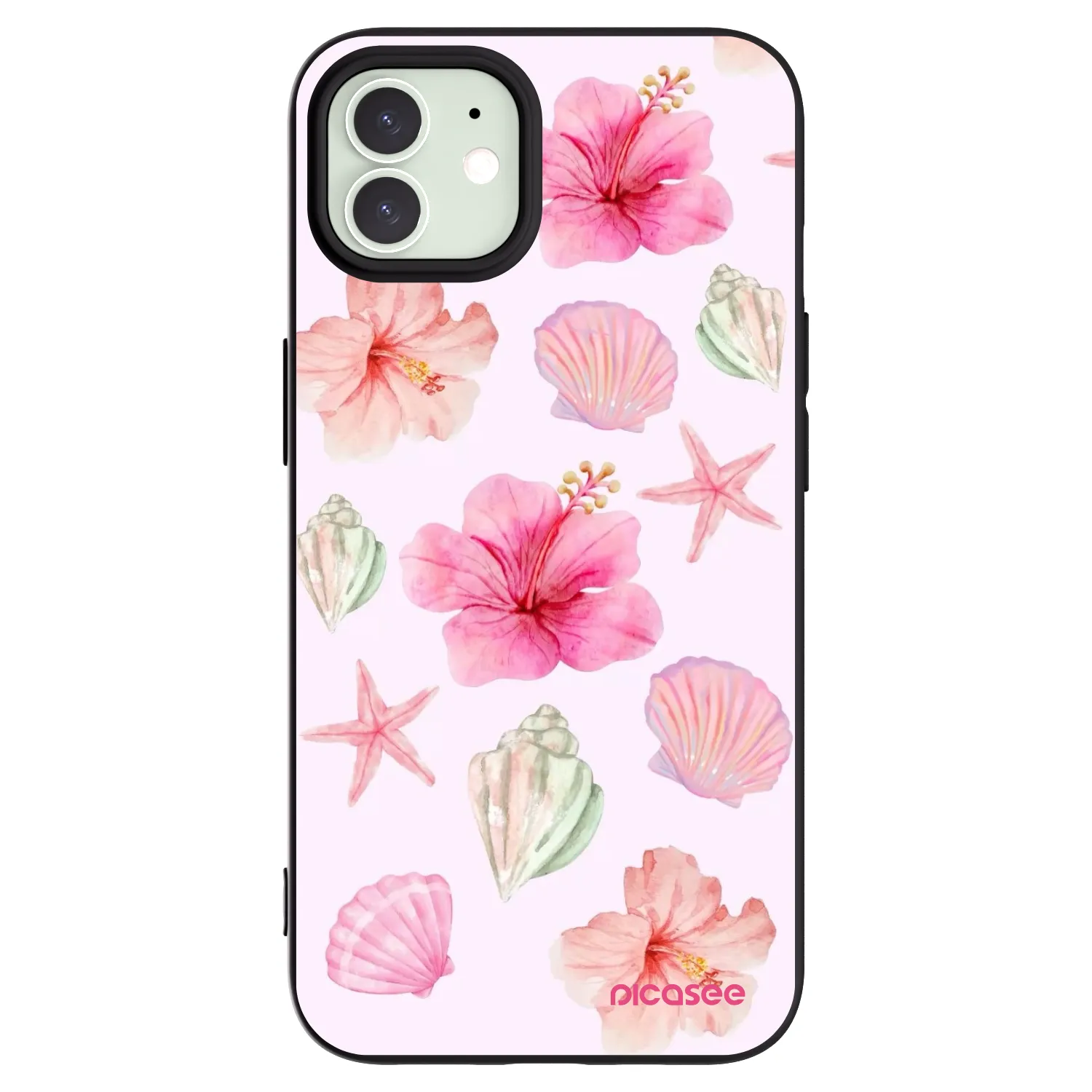 Picasee Μαύρη θήκη σιλικόνης για Apple iPhone 12 - Blush Lagoon