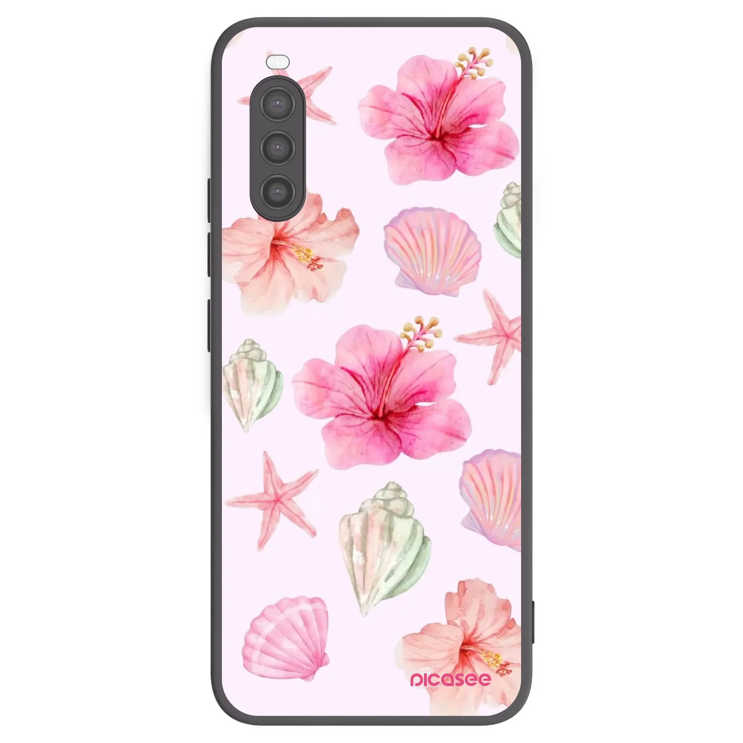Picasee Μαύρη θήκη σιλικόνης για Sony Xperia 10 II - Blush Lagoon