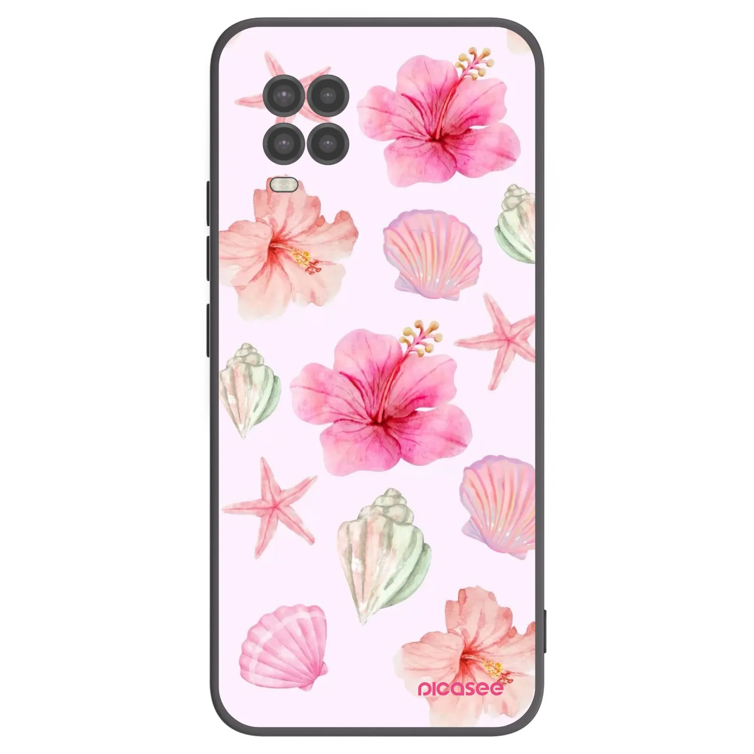 Picasee Μαύρη θήκη σιλικόνης για Xiaomi Mi 10 Lite - Blush Lagoon