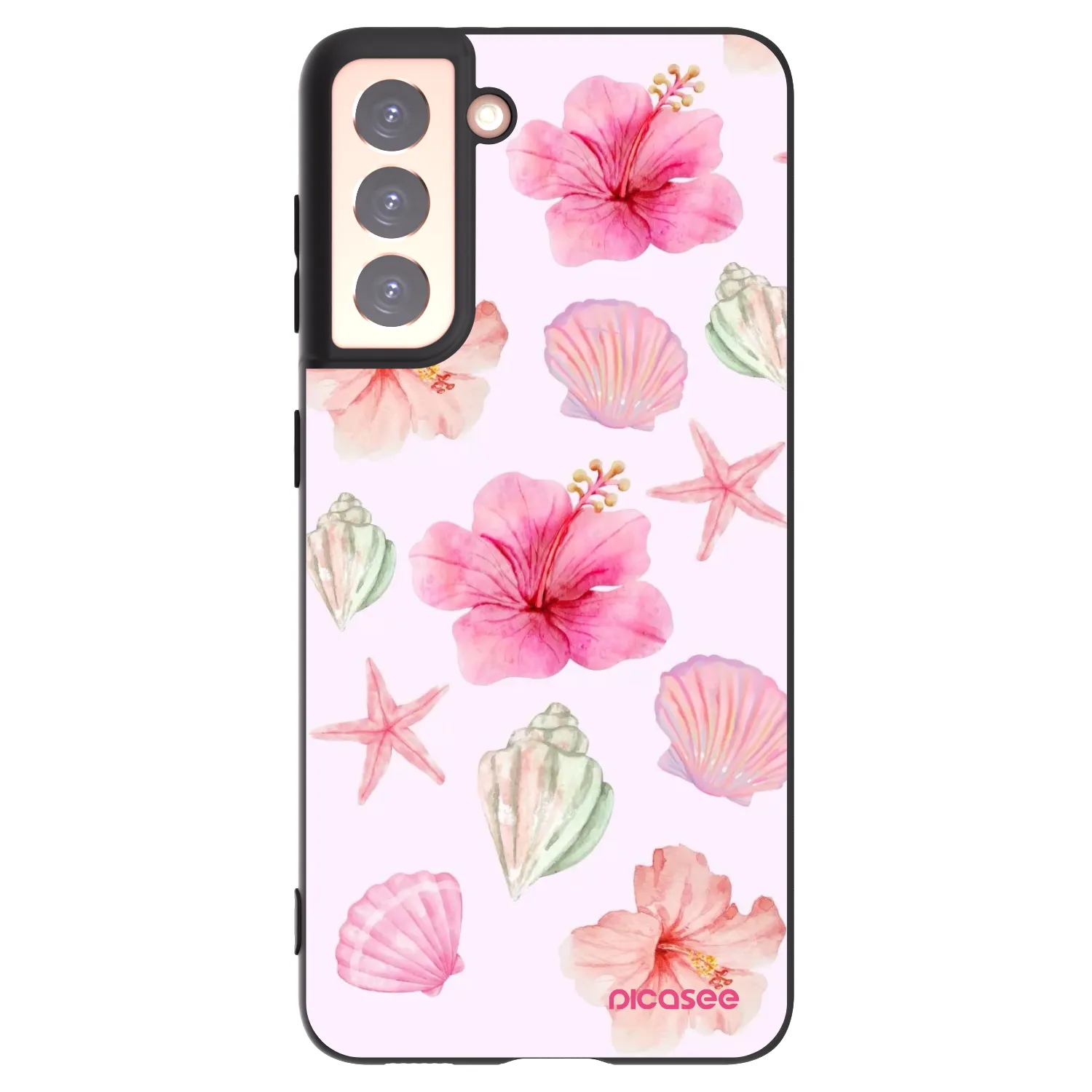Picasee Μαύρη θήκη σιλικόνης για Samsung Galaxy S21 5G G991B - Blush Lagoon