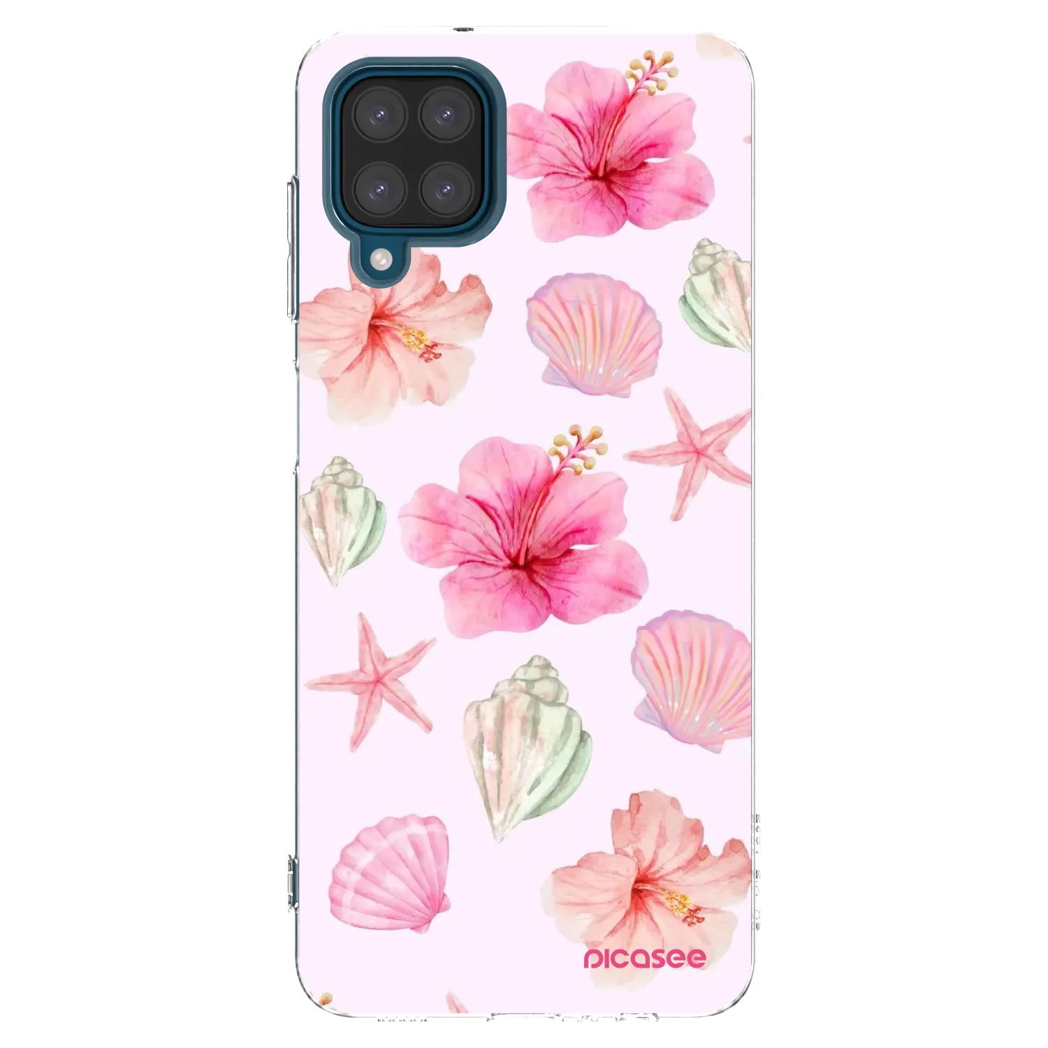 Picasee διαφανής θήκη σιλικόνης Samsung Galaxy A12 A125F - Blush Lagoon