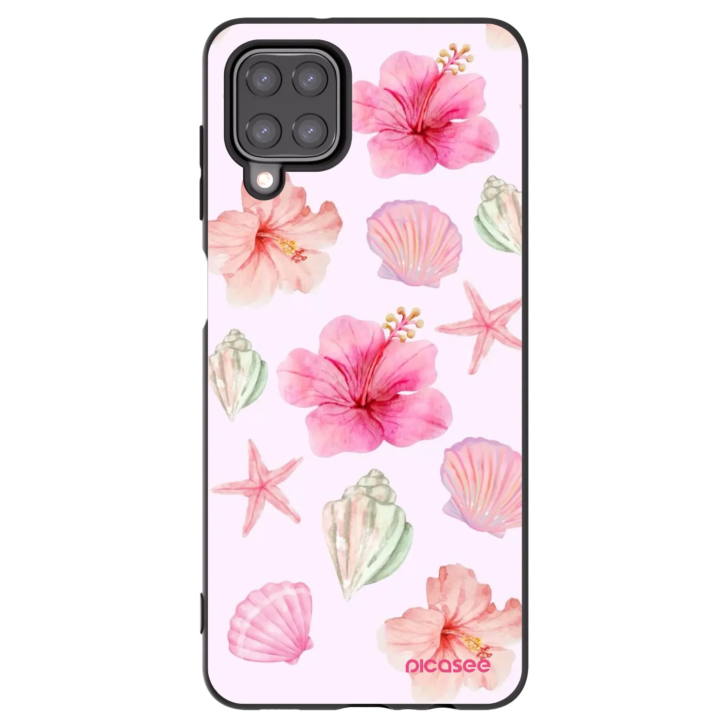Picasee Μαύρη θήκη σιλικόνης για Samsung Galaxy A12 A125F - Blush Lagoon