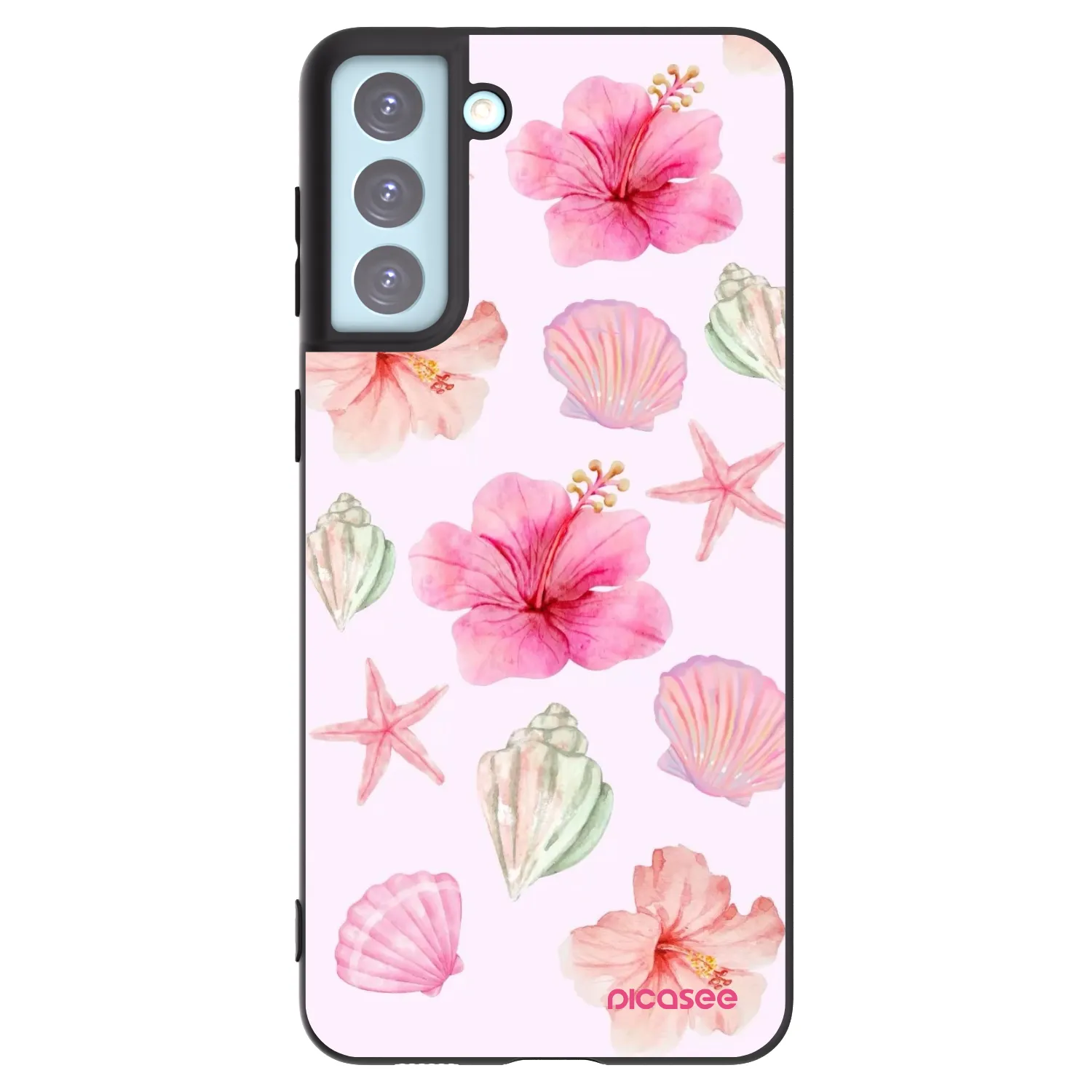 Picasee Μαύρη θήκη σιλικόνης για Samsung Galaxy S21+ 5G G996F - Blush Lagoon