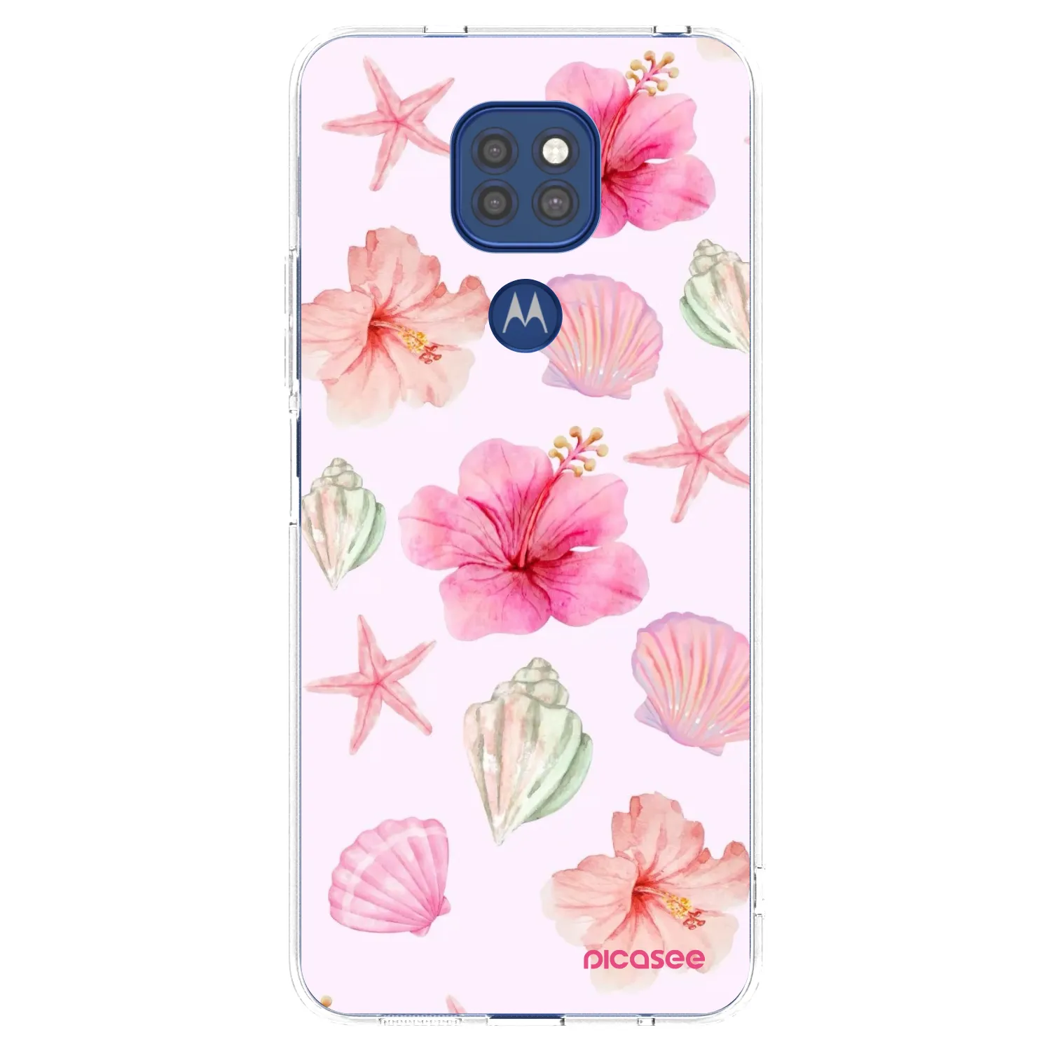 Picasee διαφανής θήκη σιλικόνης Motorola Moto G9 Play - Blush Lagoon