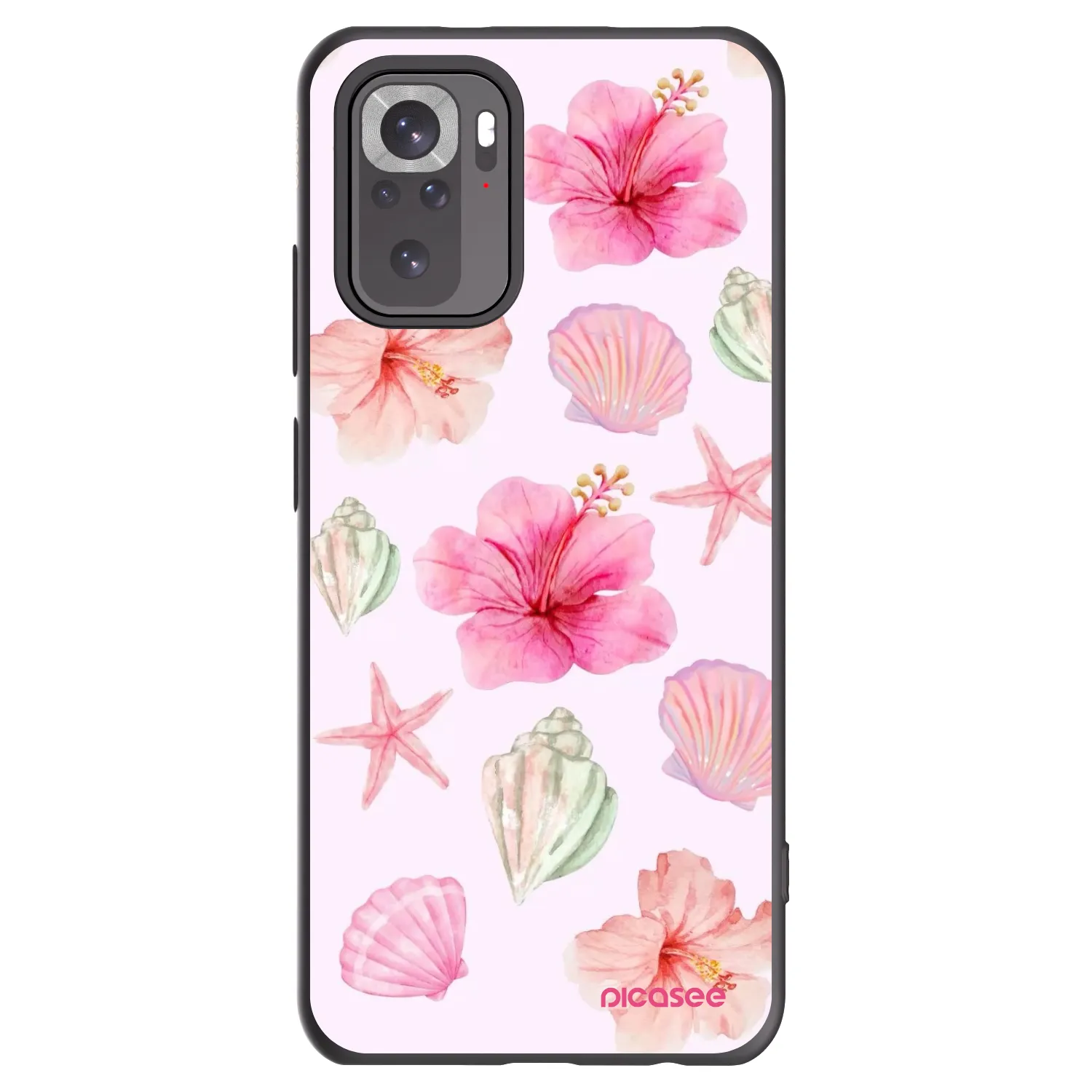 Picasee Μαύρη θήκη σιλικόνης για Xiaomi Redmi Note 10 - Blush Lagoon