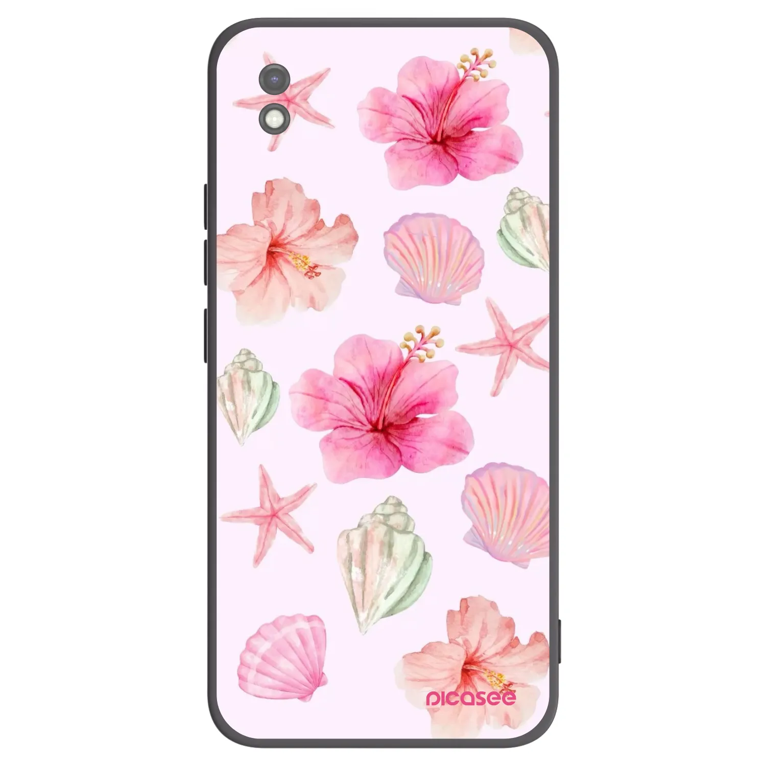 Picasee Μαύρη θήκη σιλικόνης για Xiaomi Redmi 9AT - Blush Lagoon