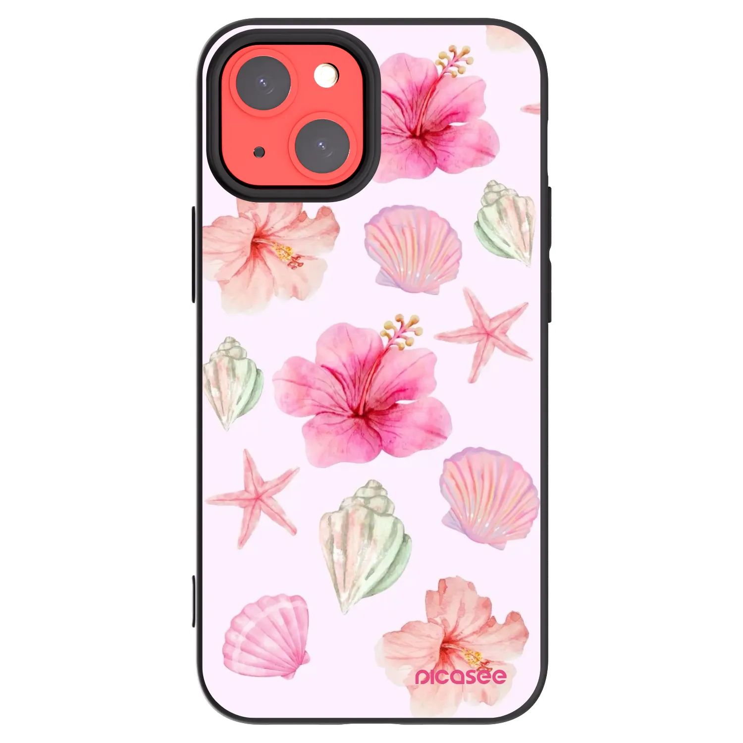 Picasee Μαύρη θήκη σιλικόνης για Apple iPhone 13 mini - Blush Lagoon