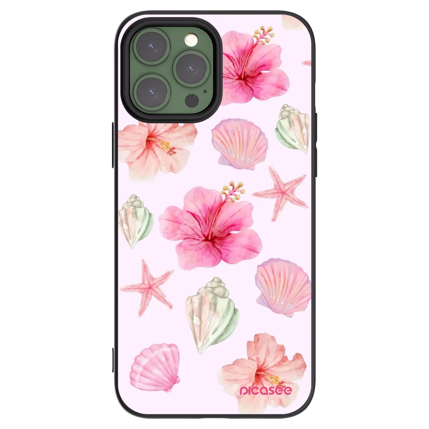 Picasee Μαύρη θήκη σιλικόνης για Apple iPhone 13 Pro Max - Blush Lagoon