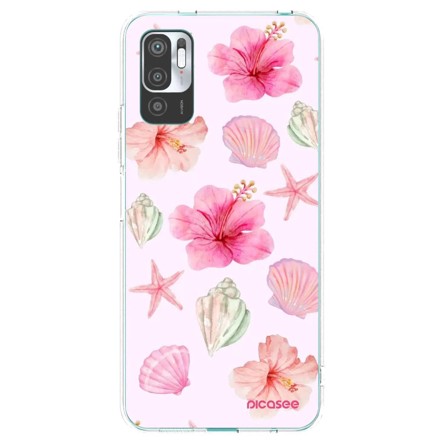 Picasee διαφανής θήκη σιλικόνης Xiaomi Redmi Note 10 5G - Blush Lagoon