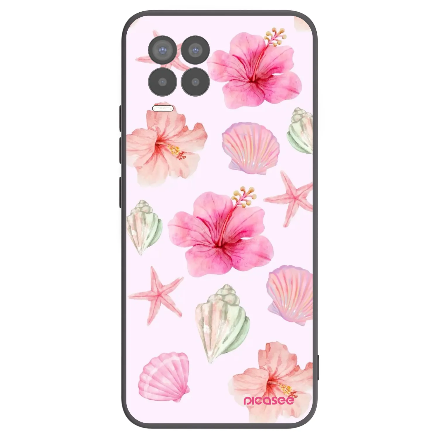 Picasee Μαύρη θήκη σιλικόνης για Realme 8 Pro - Blush Lagoon