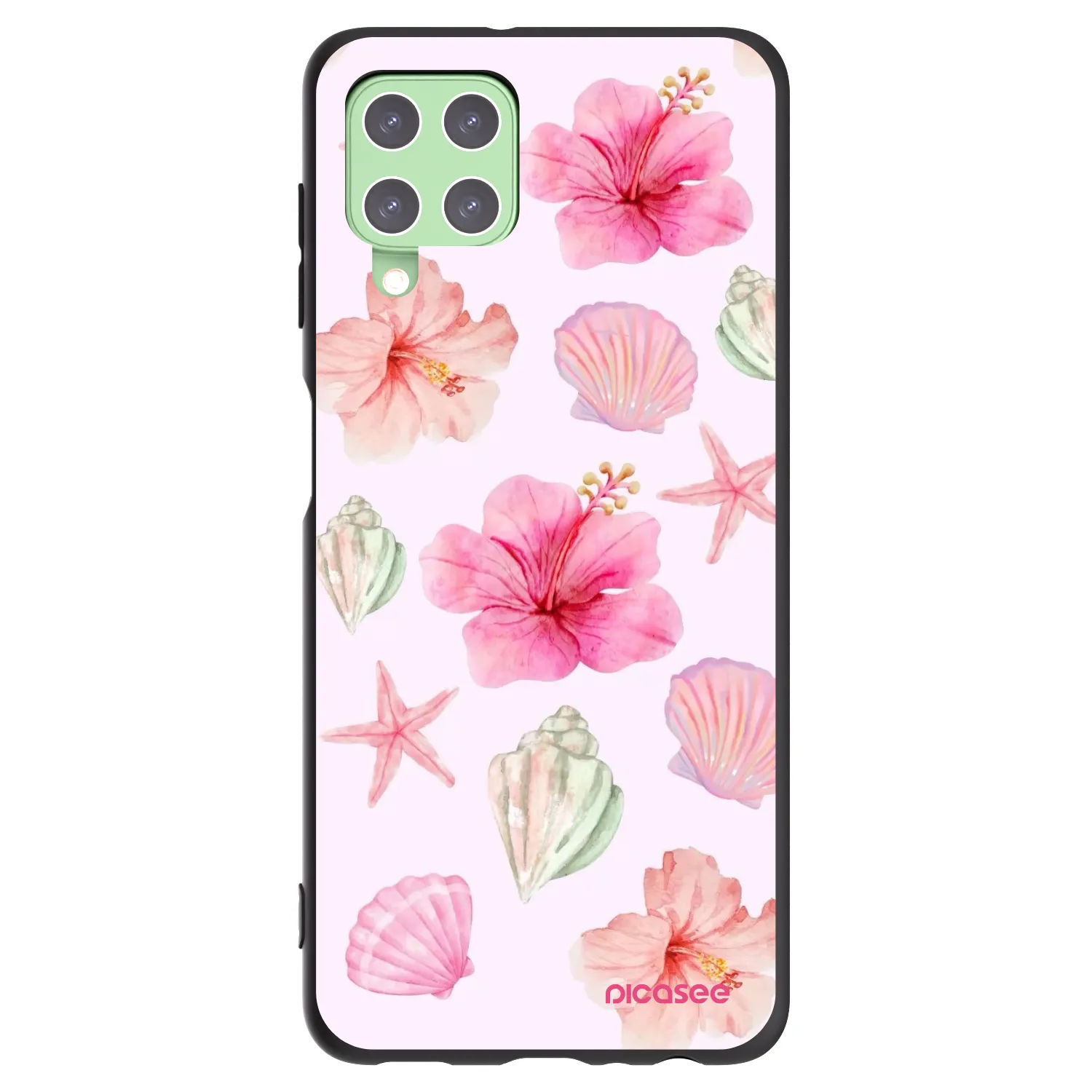 Picasee Μαύρη θήκη σιλικόνης για Samsung Galaxy A22 A225F 4G - Blush Lagoon