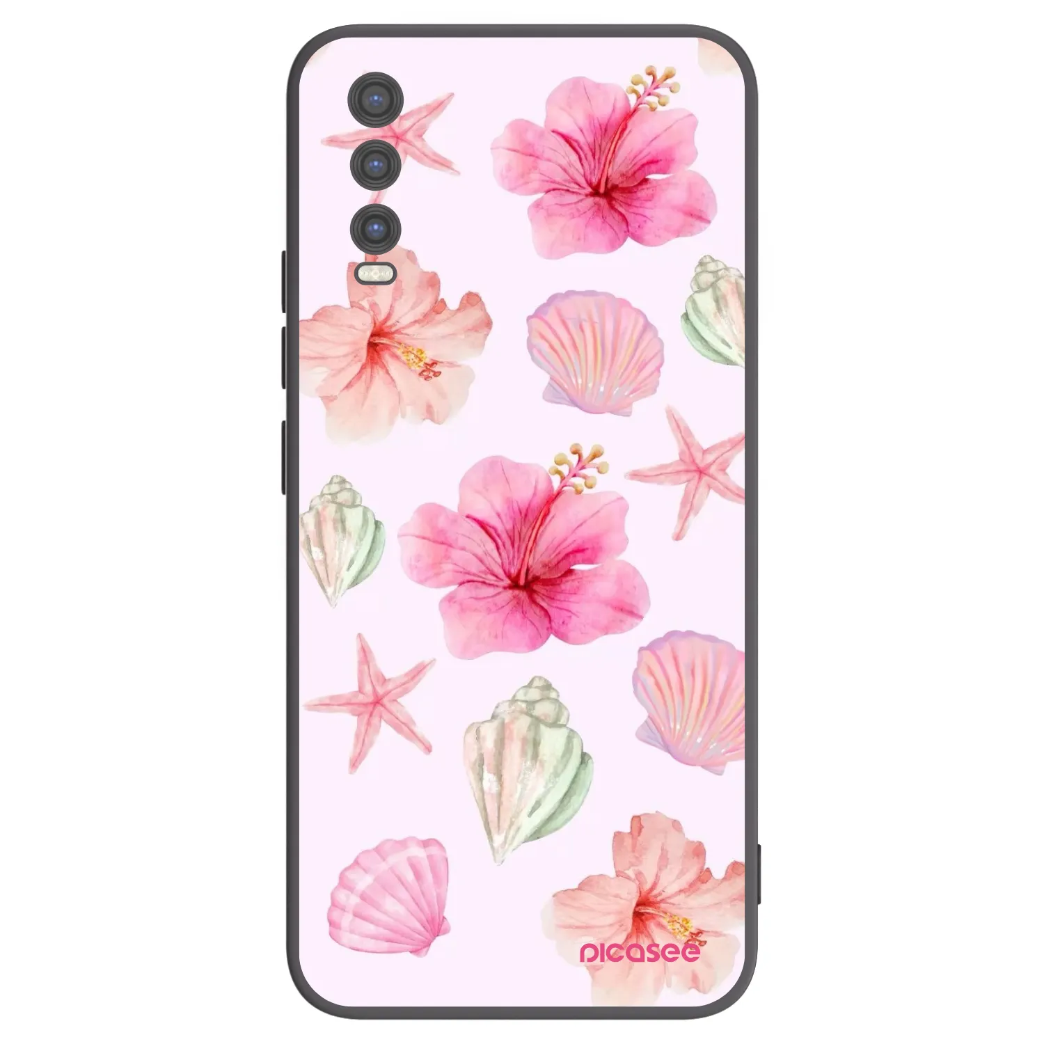 Picasee Μαύρη θήκη σιλικόνης για Vivo Y20s - Blush Lagoon