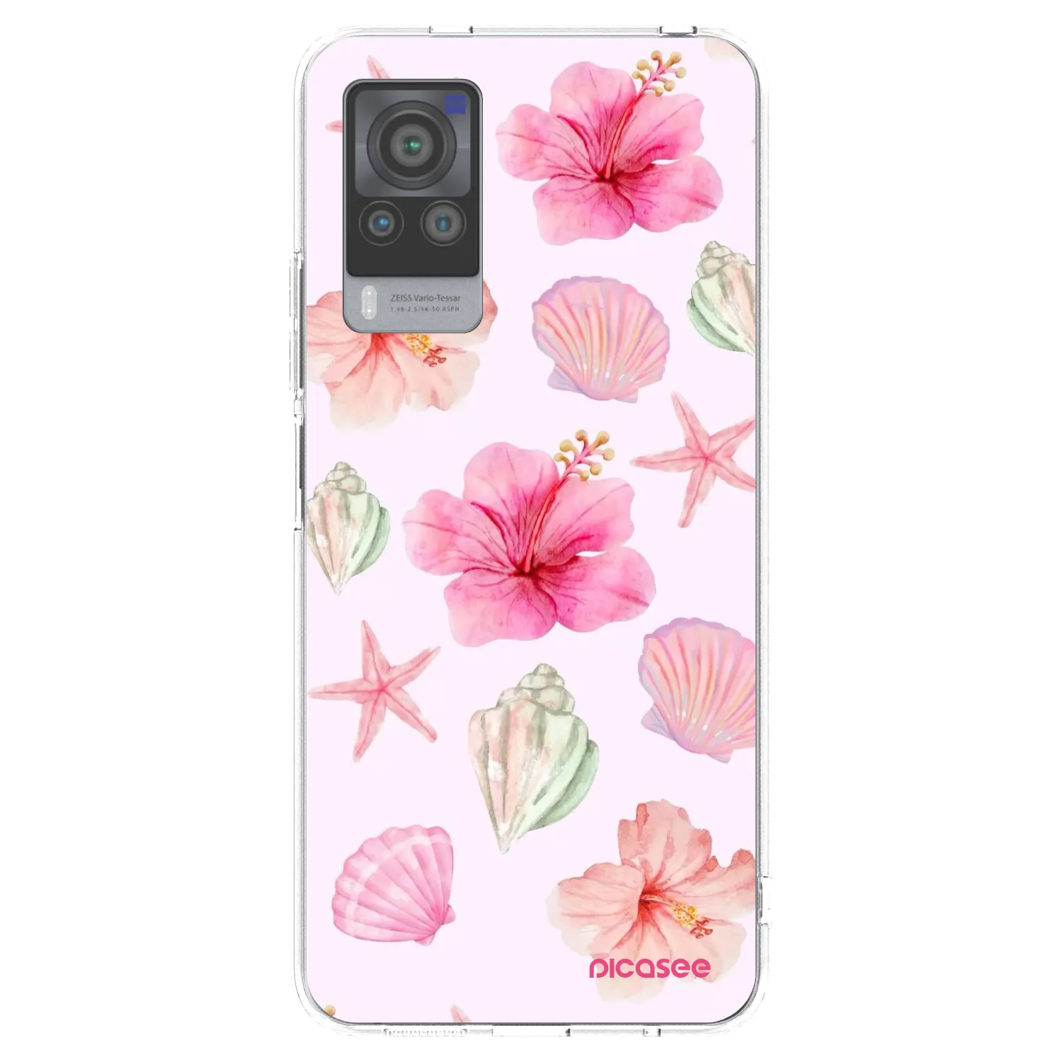Picasee διαφανής θήκη σιλικόνης Vivo X60 Pro 5G - Blush Lagoon