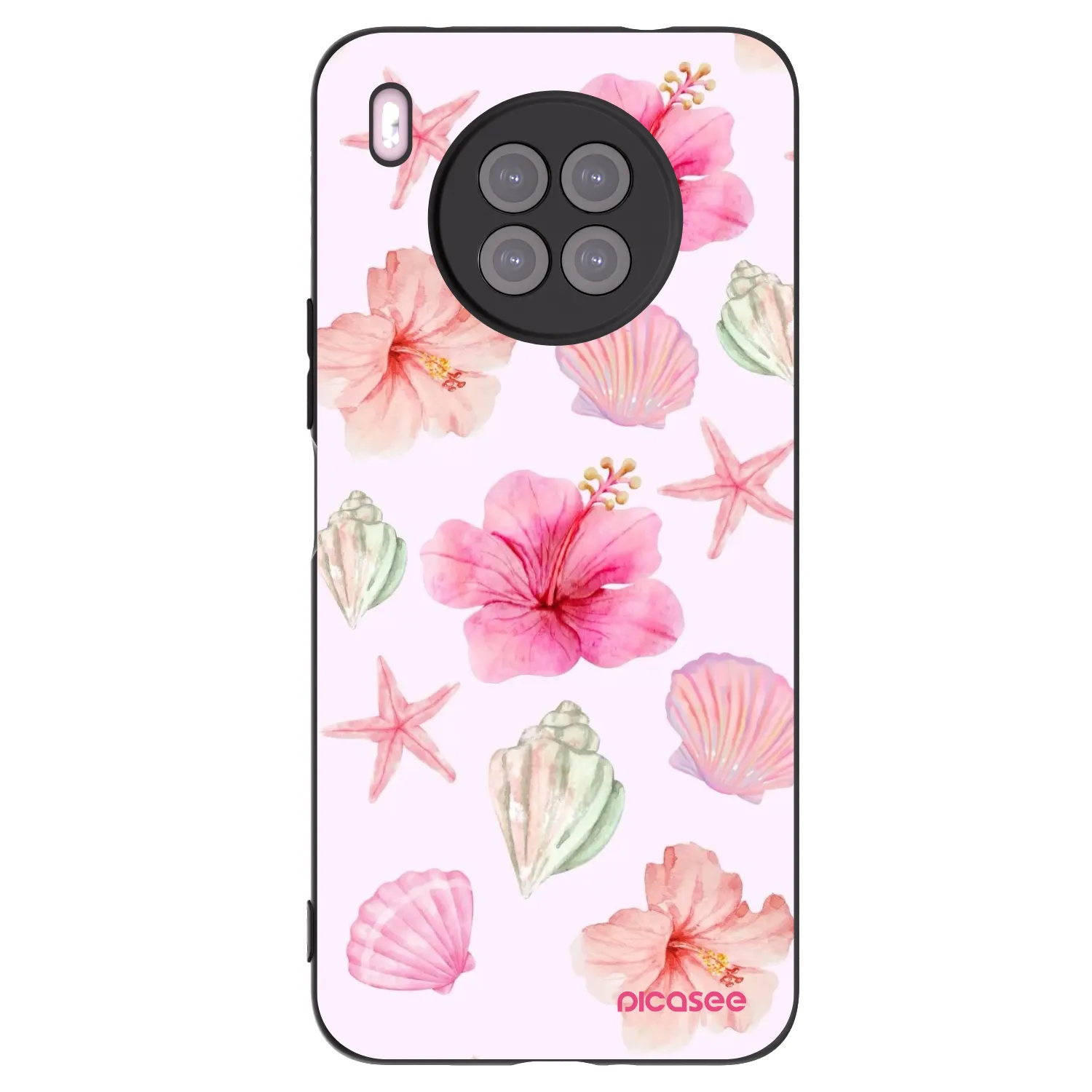 Picasee Μαύρη θήκη σιλικόνης για Huawei Nova 8i - Blush Lagoon